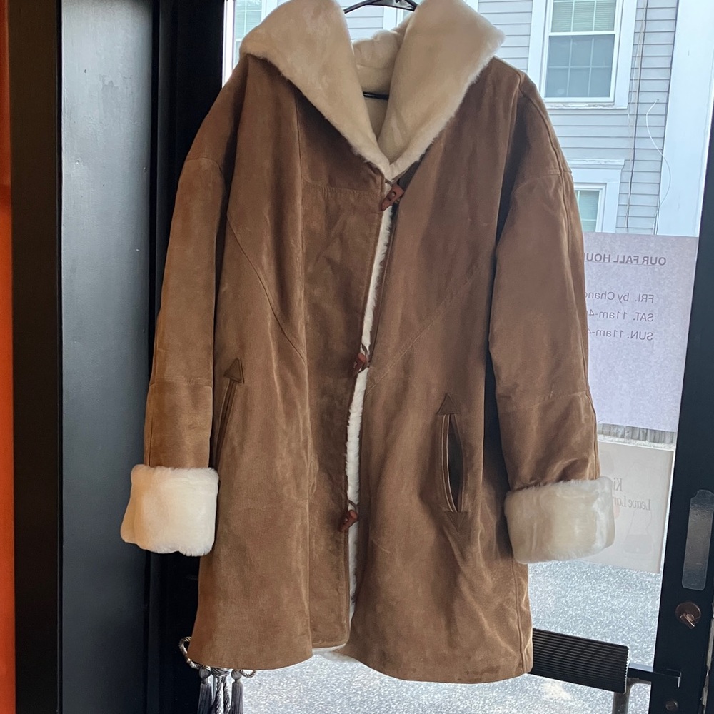 Marvin Richards Brown Teddy Jacket with White Trim